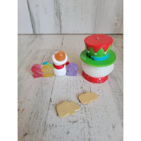 Hallmark snowman glitter cookie ornament Xmas variety set - Picture 7 of 7